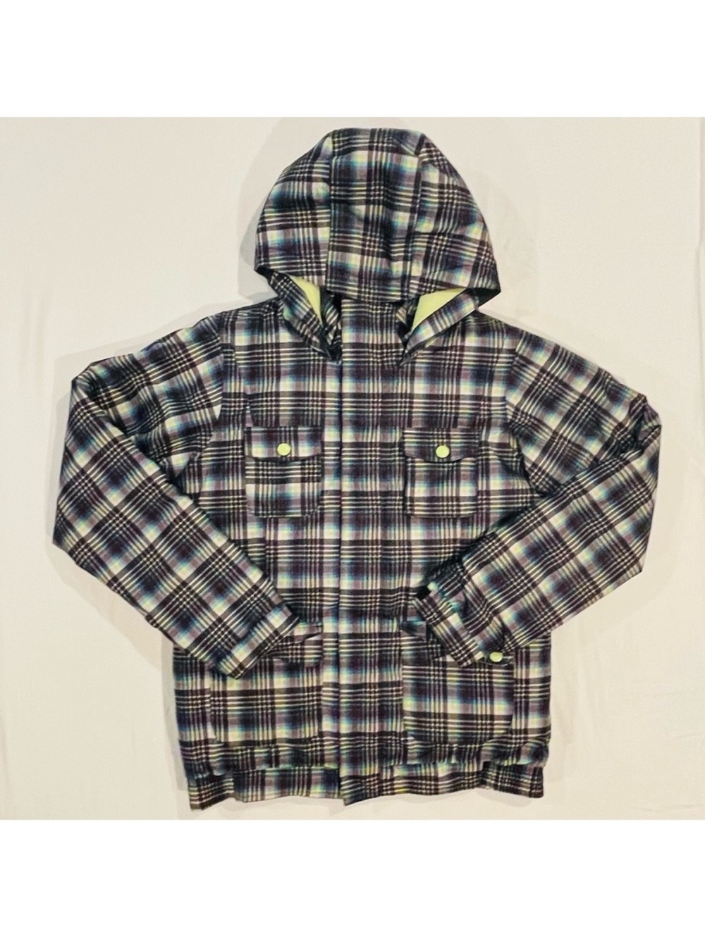 Burton Snowboarding Jacket Girls Large 14/16 Insulated DryRide Plaid Ski Winter